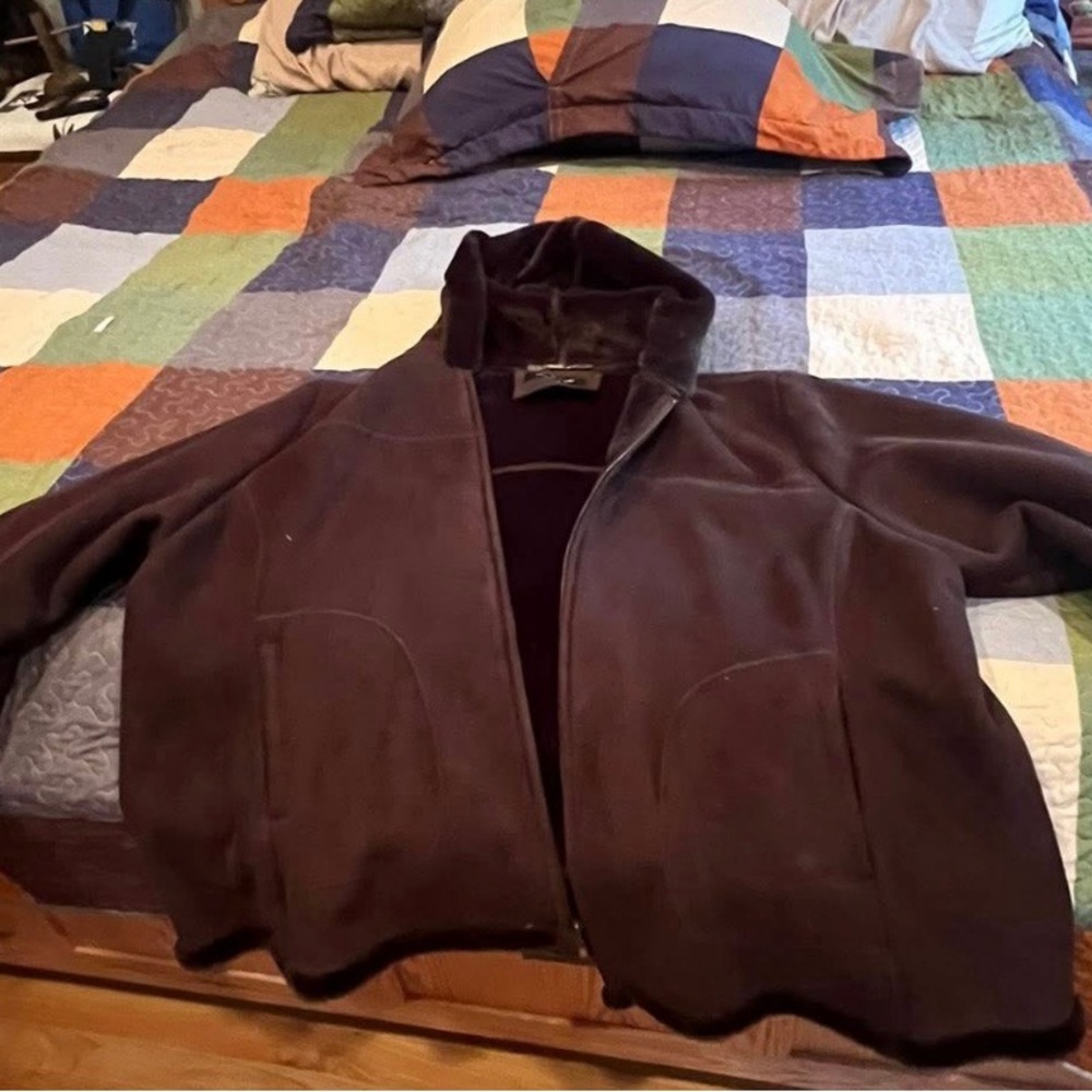 Jones New York Rich Brown Faux Fur Coat